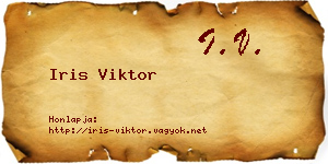 Iris Viktor névjegykártya